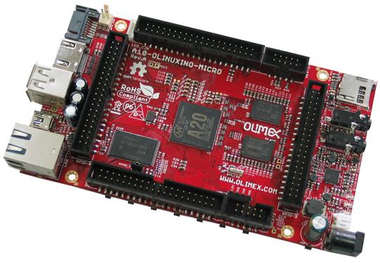 A20-OLinuXino-MICRO, одноплатный компьютер на базе процессора Allwinner A20 Dual Core Cortex-A7