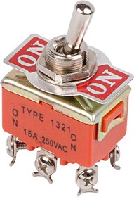 KN-202, тумблер 250В 15А (6c) ON-ON 2п