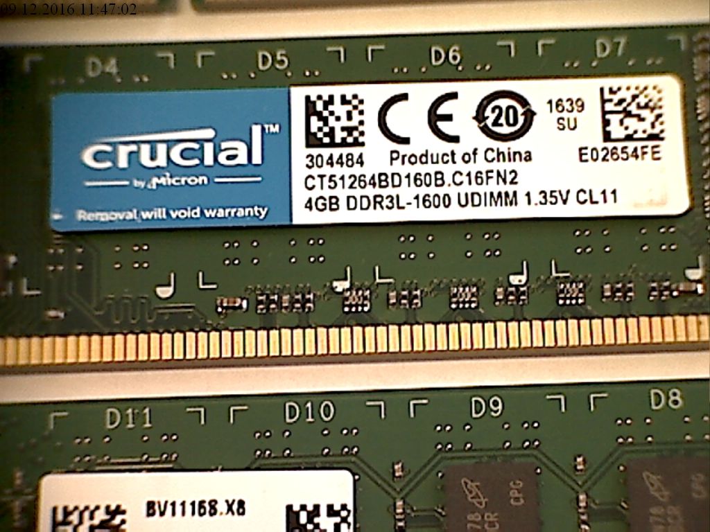 CT51264BD160B, модуль памяти CRUCIAL, DDR3L , 4Гб, 1600МГц, DIMM,OEM