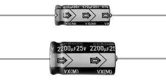 TVX1J221MCD, электролит. конденсатор 220UF 20% 63V AXIAL