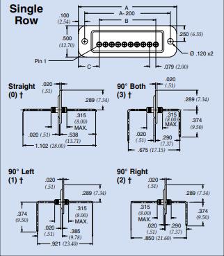 52-971-106-IA0 Filtered D-Subminiature Connector, разъем