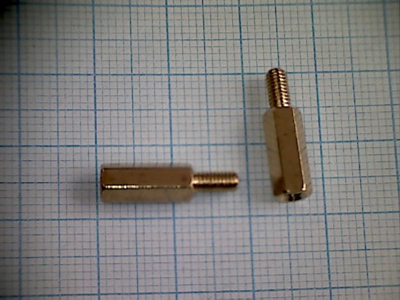 PCHSN-12 mm, М3, латунь, шестигр.стойка для п/плат