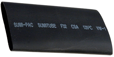 F32-8 мм трубка термоусадочная 2:1, черная (1м)